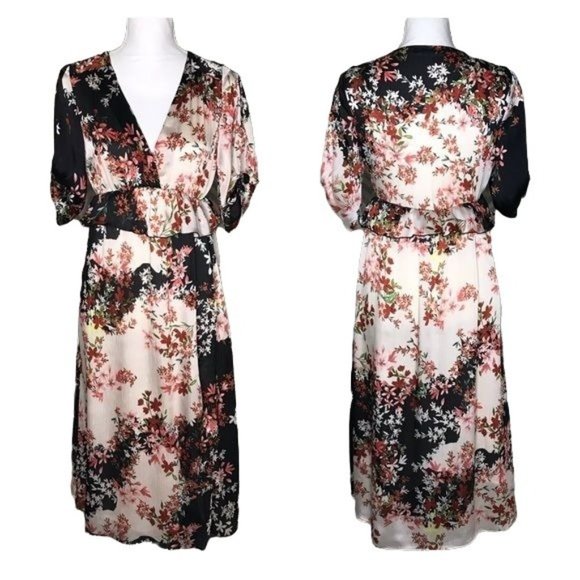 Zara Dresses & Skirts - Zara XS floral dress black white